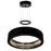 CWI Lighting Rosalina 16" Down Chandelier, Matte Black