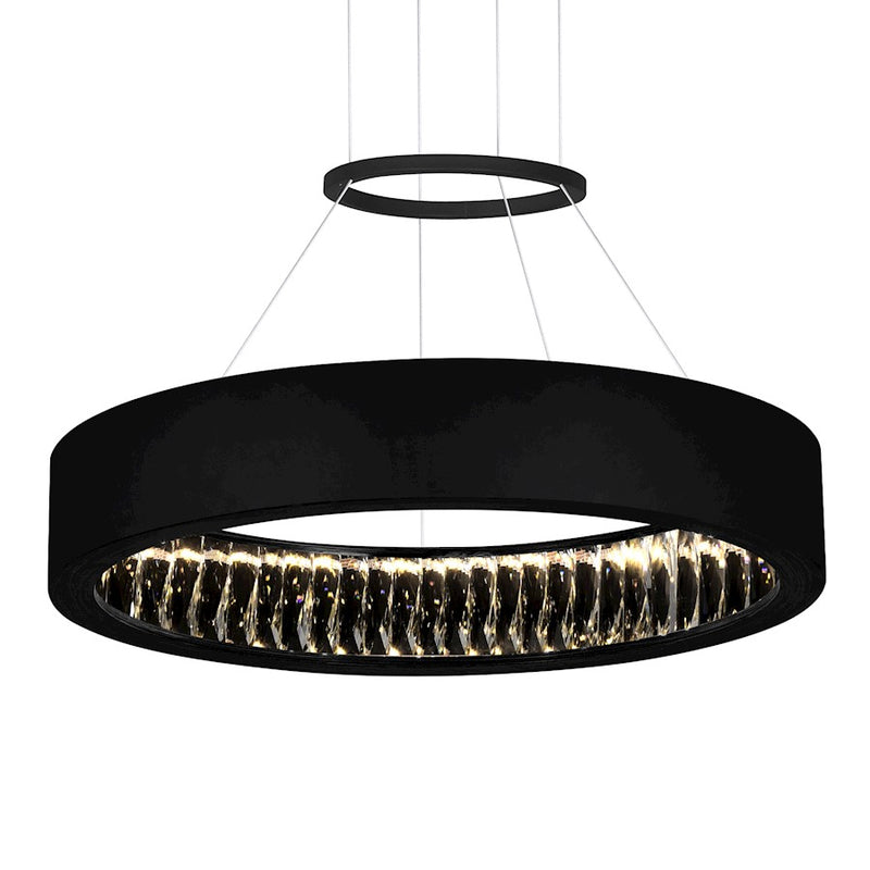 CWI Lighting Rosalina 20" Down Chandelier, Matte Black