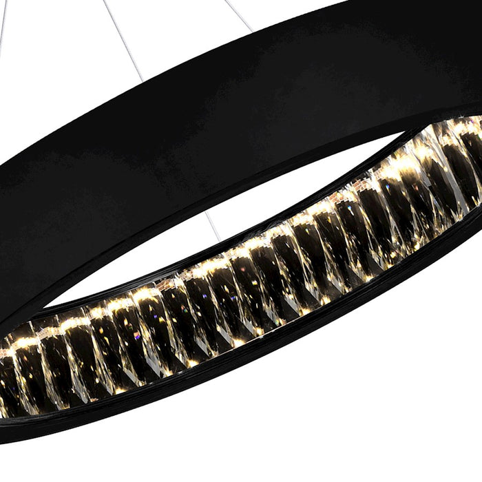 CWI Lighting Rosalina 20" Down Chandelier, Matte Black