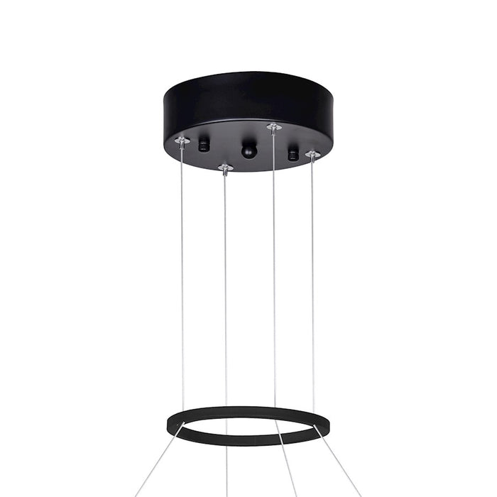 CWI Lighting Rosalina 20" Down Chandelier, Matte Black