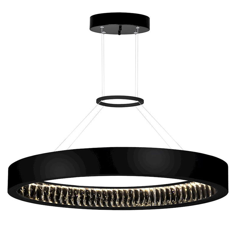 CWI Lighting Rosalina 32" Down Chandelier, Matte Black