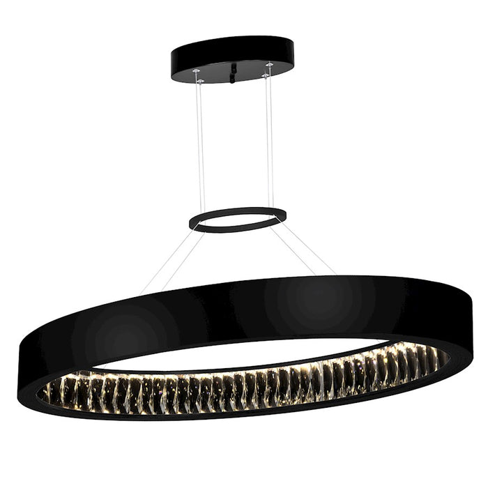 CWI Lighting Rosalina 32" Down Chandelier, Matte Black