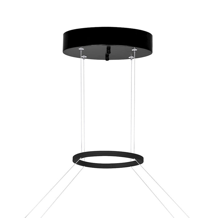 CWI Lighting Rosalina 32" Down Chandelier, Matte Black