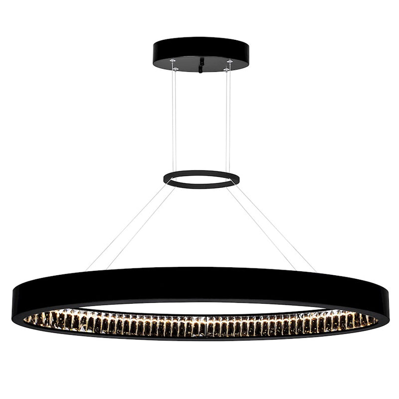 CWI Lighting Rosalina 42" Down Chandelier, Matte Black