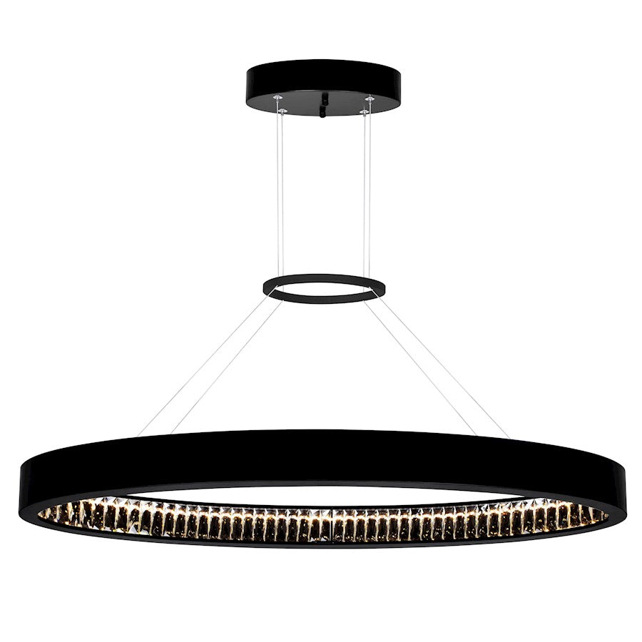 CWI Lighting Rosalina 42" Down Chandelier, Matte Black - 1040P42-101-O