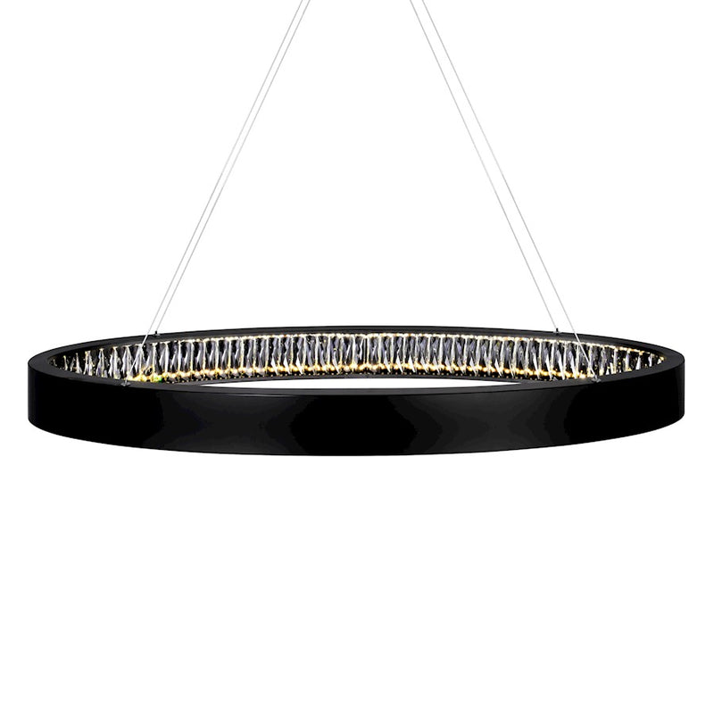 CWI Lighting Rosalina 42" Down Chandelier, Matte Black