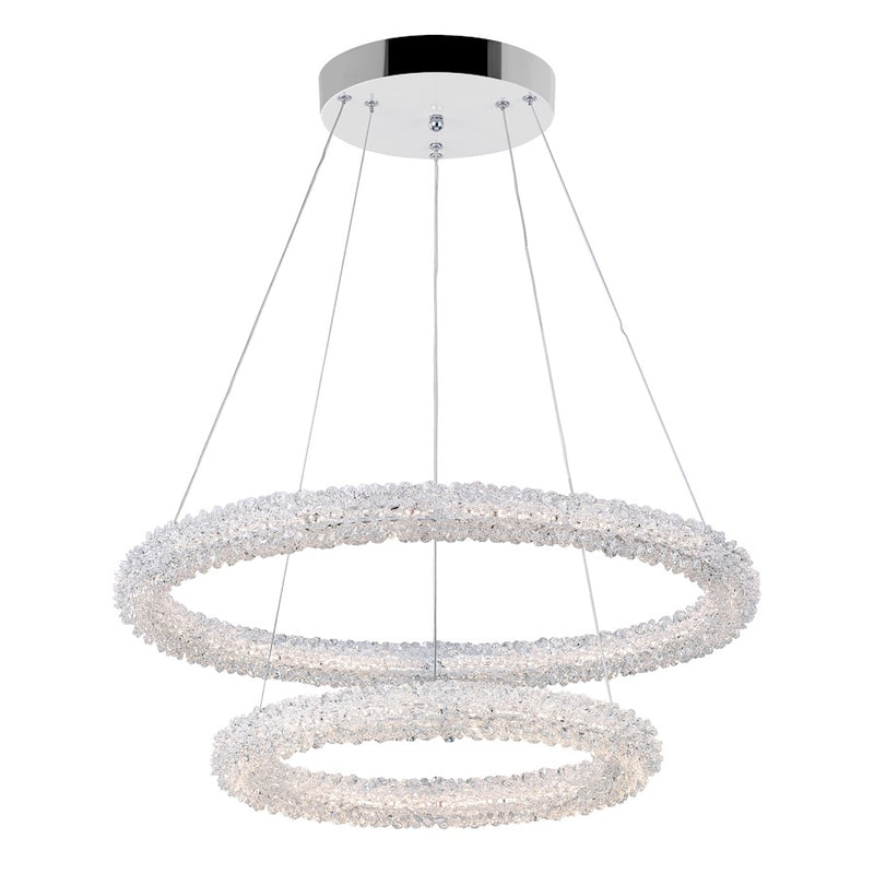 CWI Lighting Arielle 25" Down Chandelier, Chrome