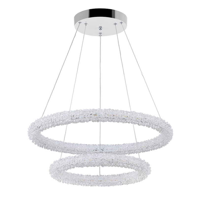 CWI Lighting Arielle 25" Down Chandelier, Chrome