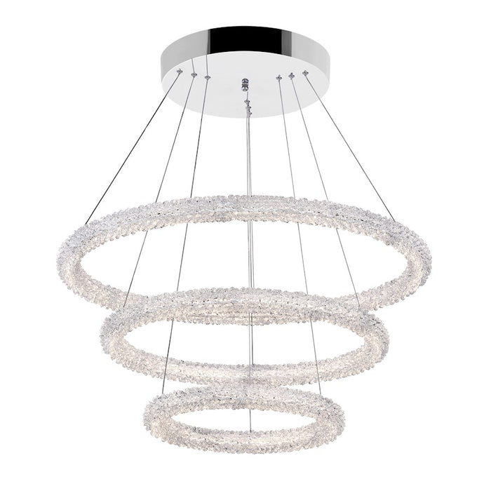 CWI Lighting Arielle 32" 3R Down Chandelier, Chrome - 1042P32-601-3R