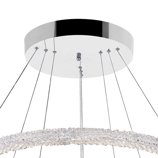CWI Lighting Arielle 32" 3R Down Chandelier, Chrome