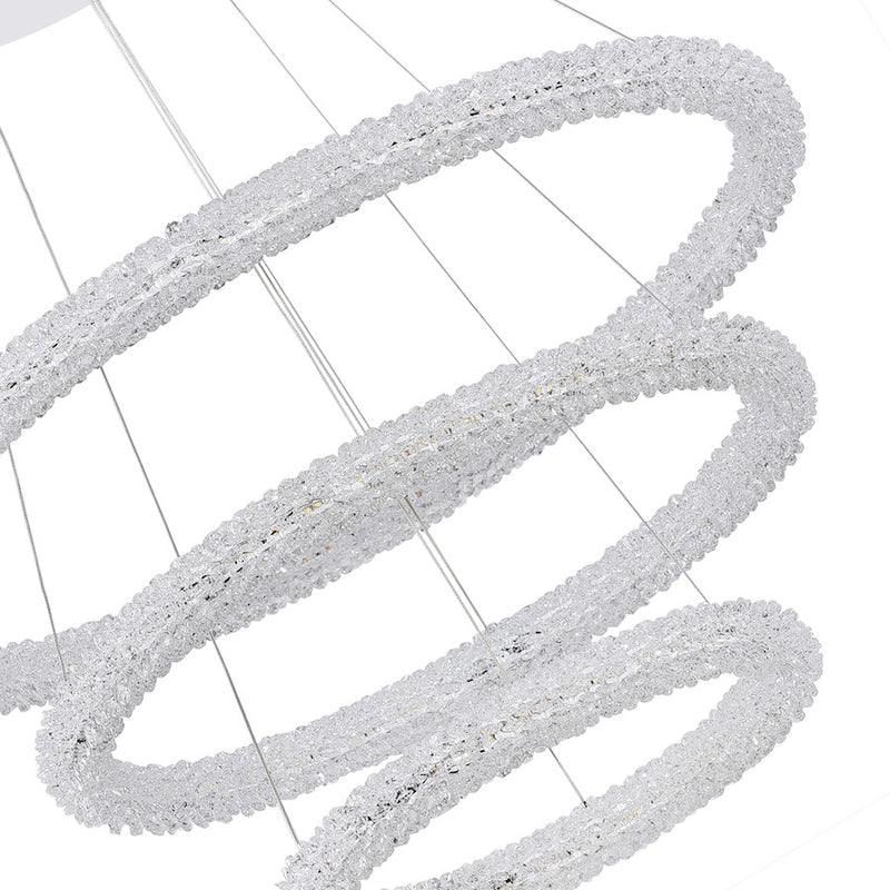 CWI Lighting Arielle 32" 3R Down Chandelier, Chrome