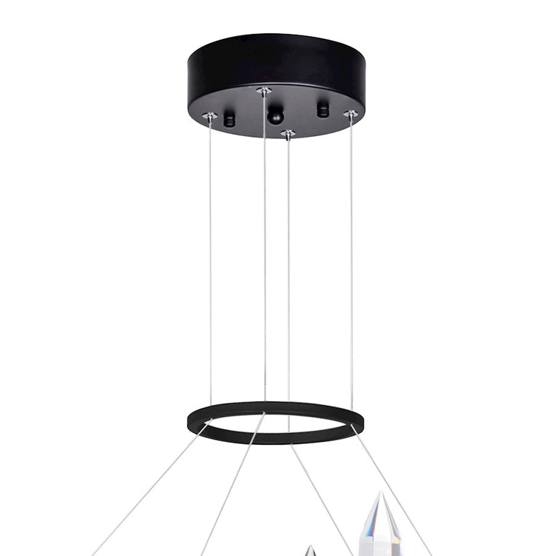 CWI Lighting Juliette 16" Up Chandelier, Black