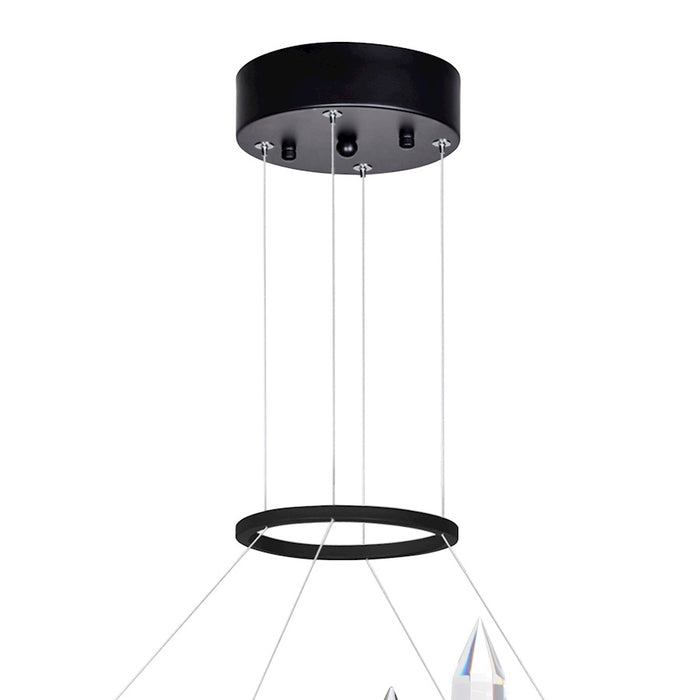 CWI Lighting Juliette 16" Up Chandelier, Black