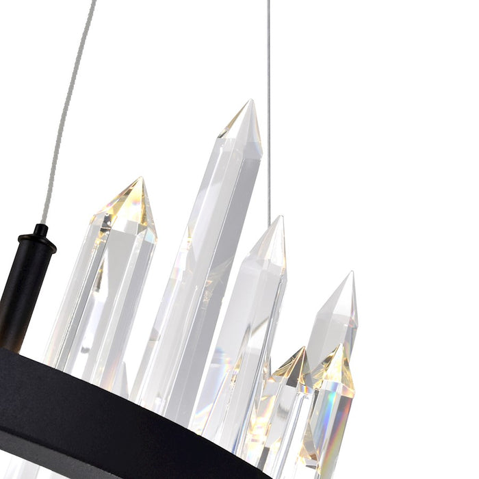 CWI Lighting Juliette 16" Up Chandelier, Black