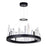 CWI Lighting Juliette 16" Up Chandelier, Black