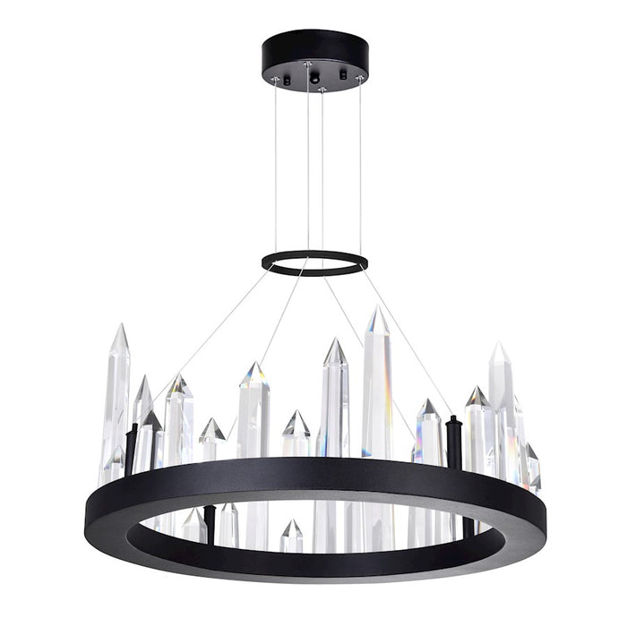 CWI Lighting Juliette 16" Up Chandelier, Black