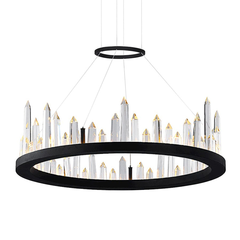 CWI Lighting Juliette 24" Up Chandelier, Black