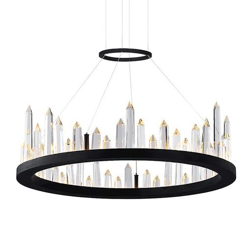CWI Lighting Juliette 24" Up Chandelier, Black