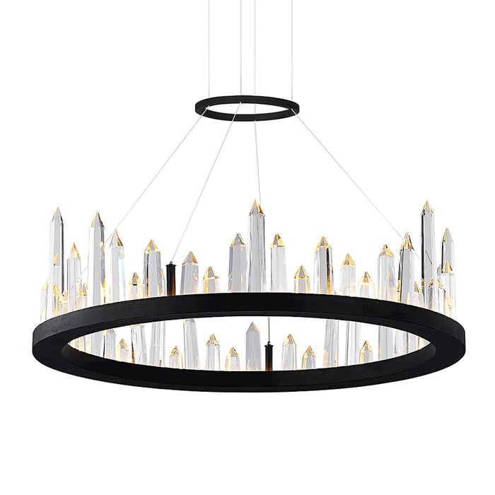 CWI Lighting Juliette 24" Up Chandelier, Black
