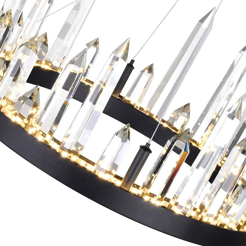 CWI Lighting Juliette 24" Up Chandelier, Black