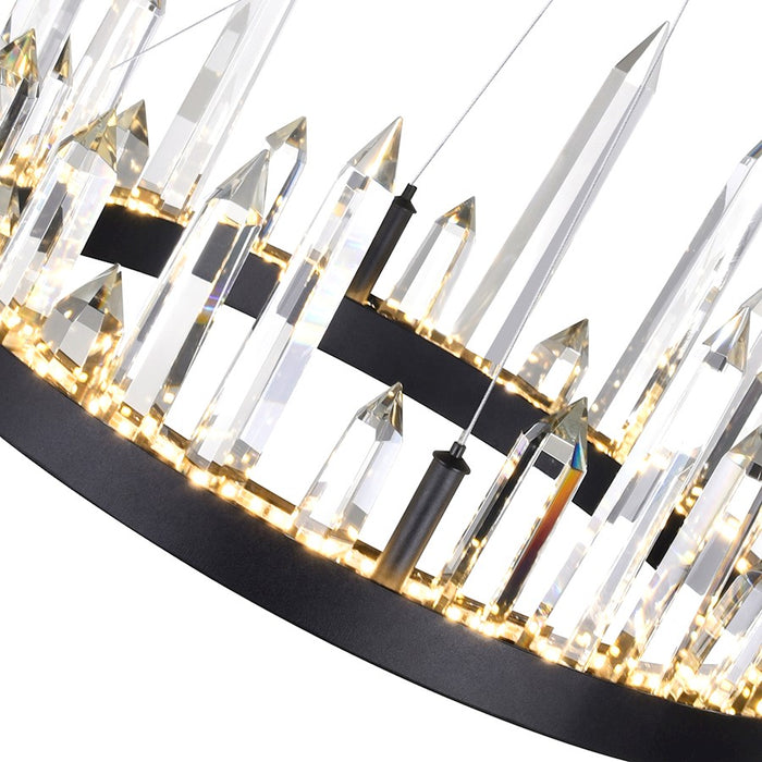 CWI Lighting Juliette 24" Up Chandelier, Black