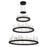 CWI Lighting Juliette 32" Up Chandelier, Black - 1043P32-3-101