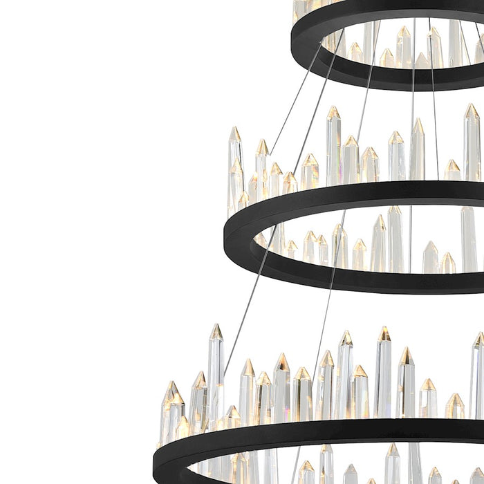 CWI Lighting Juliette 42" Up Chandelier, Black