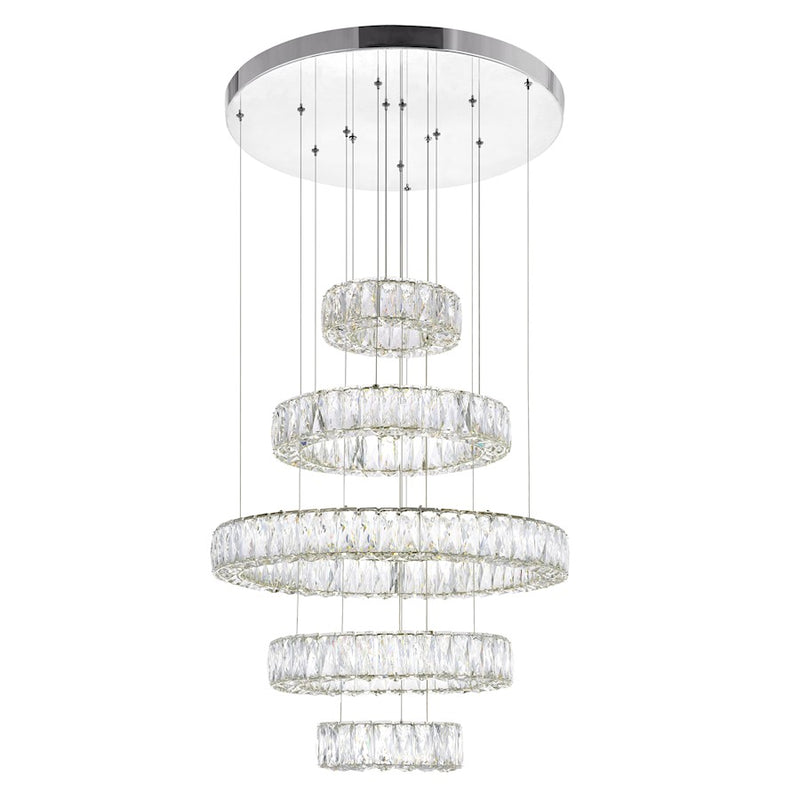 CWI Lighting Madeline Down 24" Chandelier, Chrome