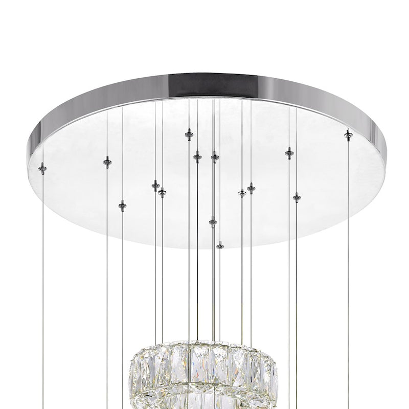 CWI Lighting Madeline Down 24" Chandelier, Chrome