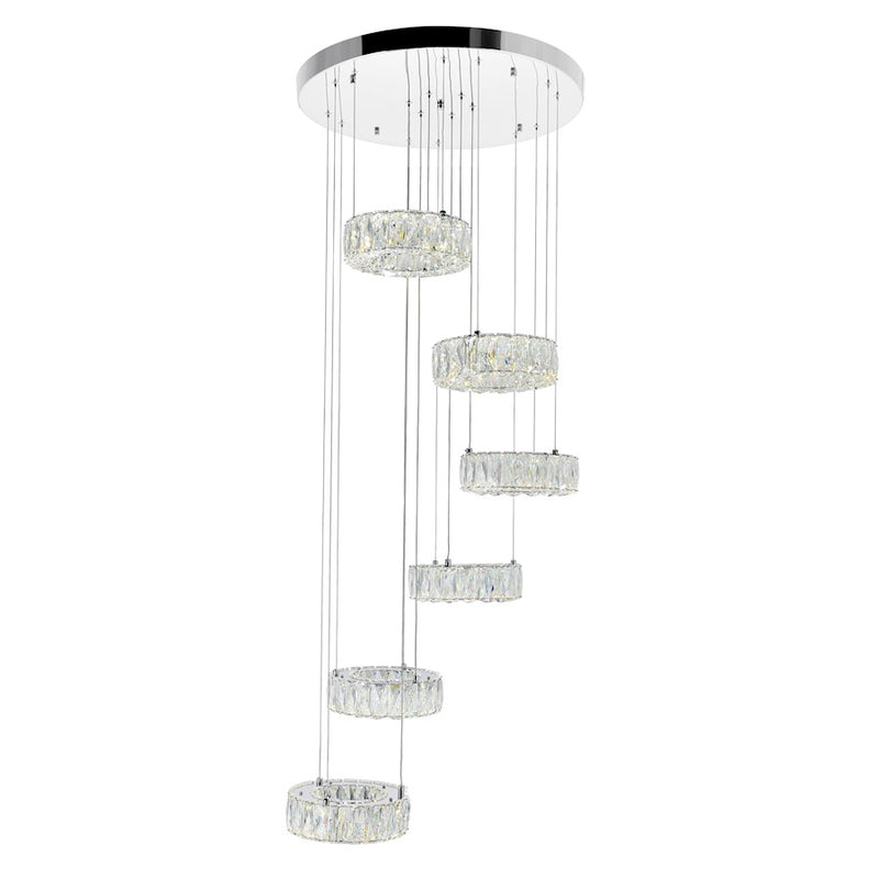 CWI Lighting Madeline Down Chandelier, Chrome 6C
