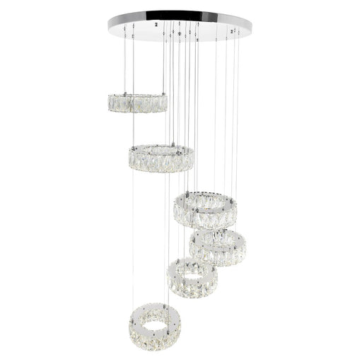 CWI Lighting Madeline Down Chandelier, Chrome 6C