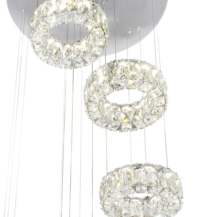 CWI Lighting Madeline Down Chandelier, Chrome 6C