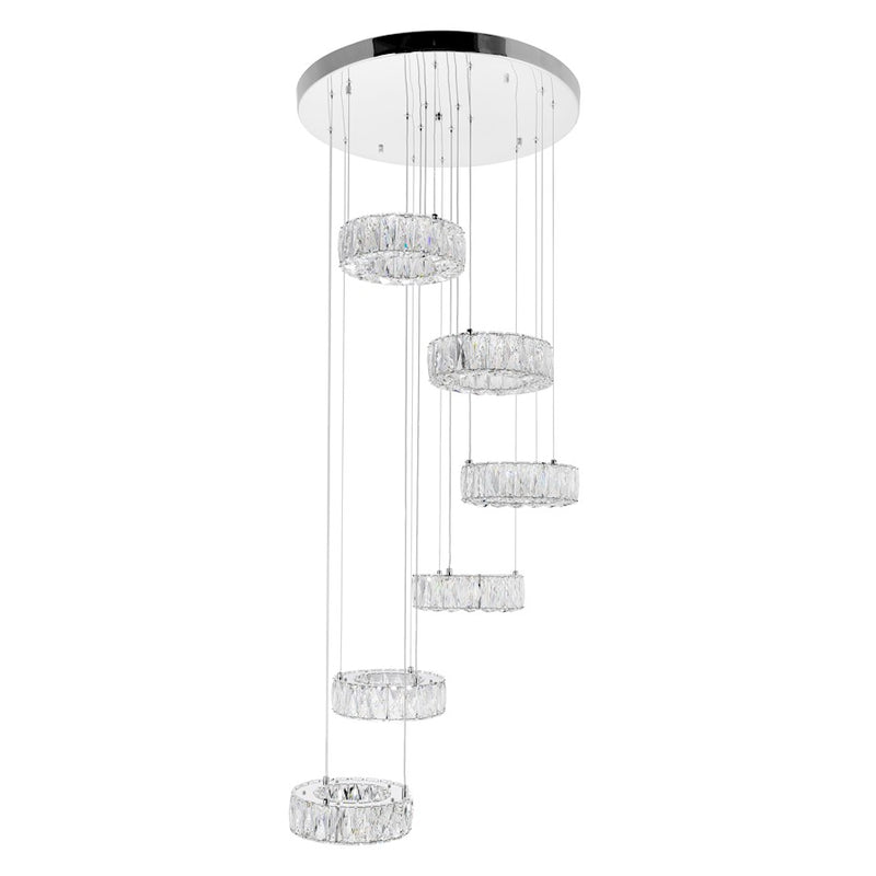 CWI Lighting Madeline Down Chandelier, Chrome 6C