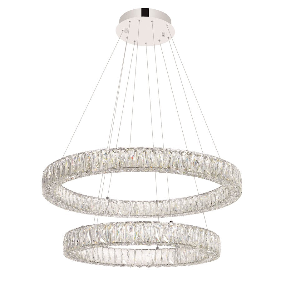 CWI Lighting Madeline Down Chandelier, Chrome 2CB - 1044P32-601-R-2C-B