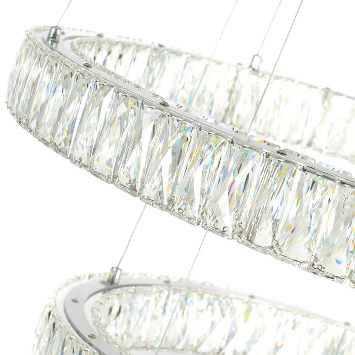 CWI Lighting Madeline Down Chandelier, Chrome 2CB