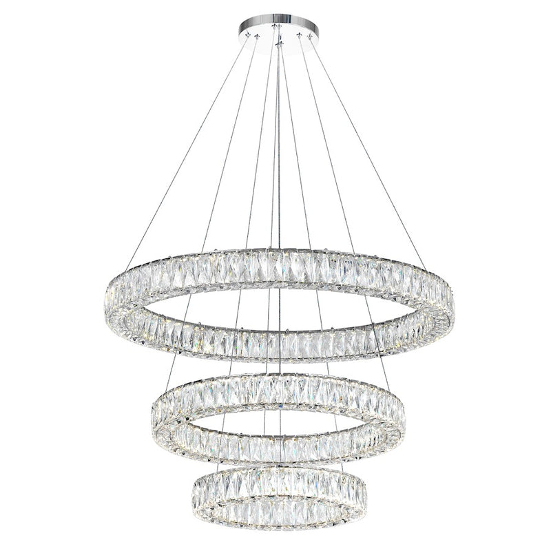 CWI Lighting Madeline Down Chandelier, Chrome 3C
