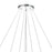 CWI Lighting Madeline Down Chandelier, Chrome 3C