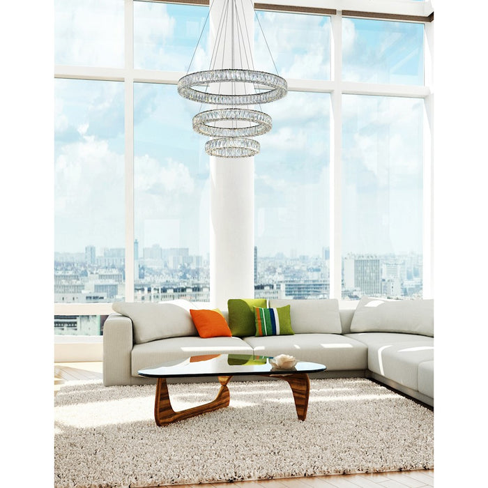CWI Lighting Madeline Down Chandelier, Chrome 3C