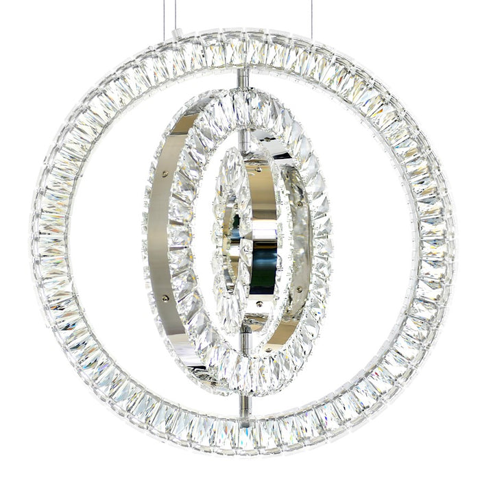 CWI Lighting Celina 20" Down Chandelier, Chrome