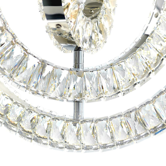 CWI Lighting Celina 20" Down Chandelier, Chrome