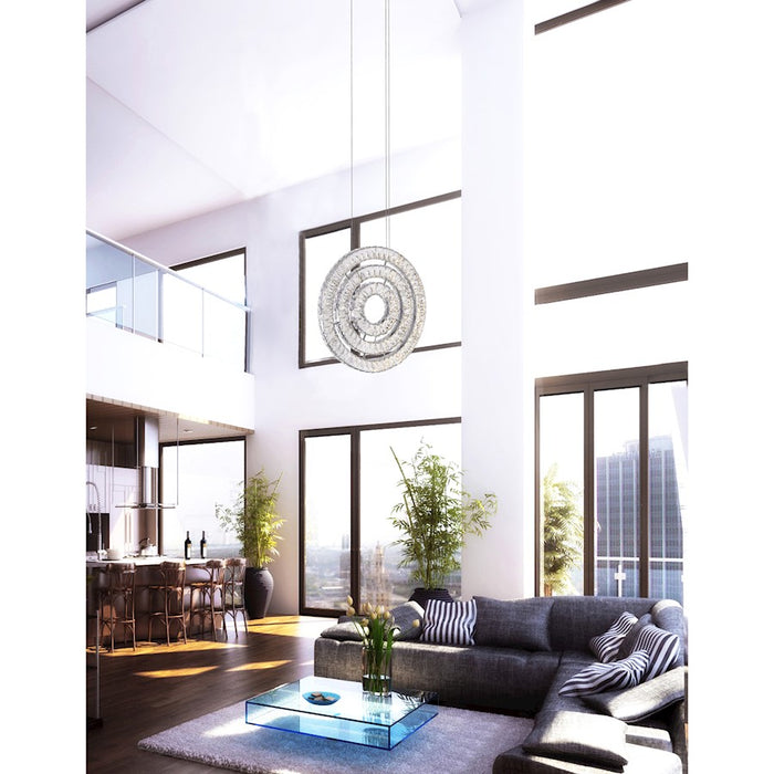 CWI Lighting Celina 20" Down Chandelier, Chrome