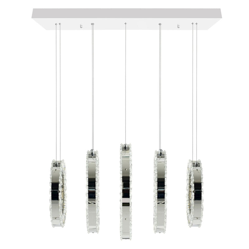 CWI Lighting Celina 26" Chandelier, Chrome