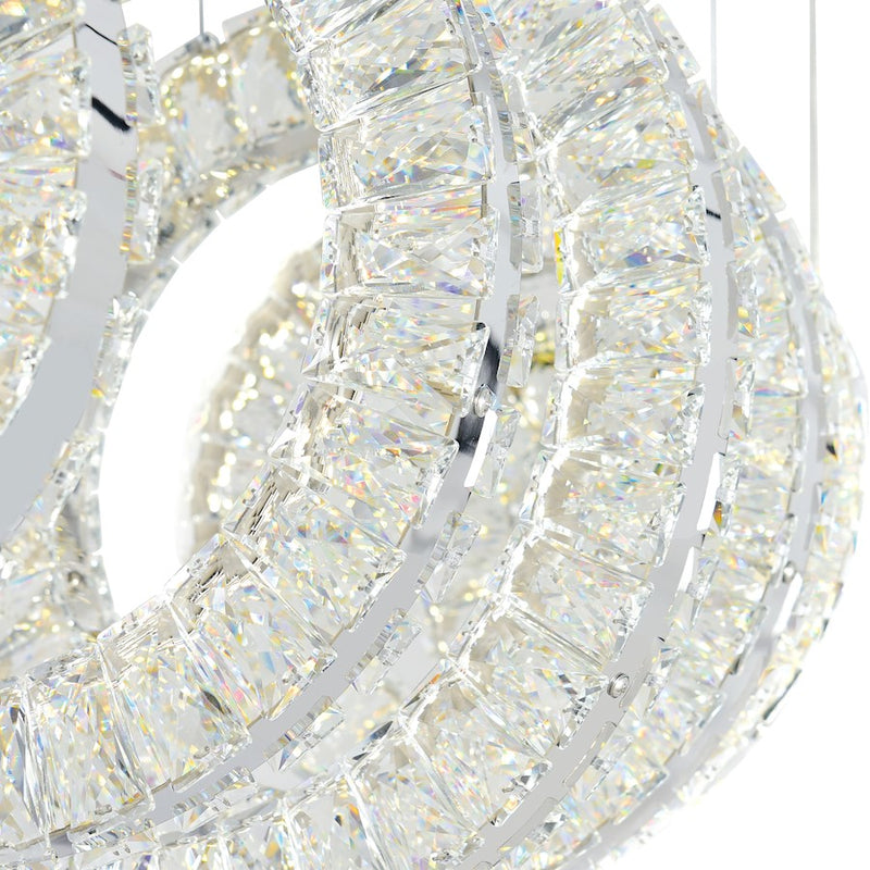 CWI Lighting Celina 26" Chandelier, Chrome