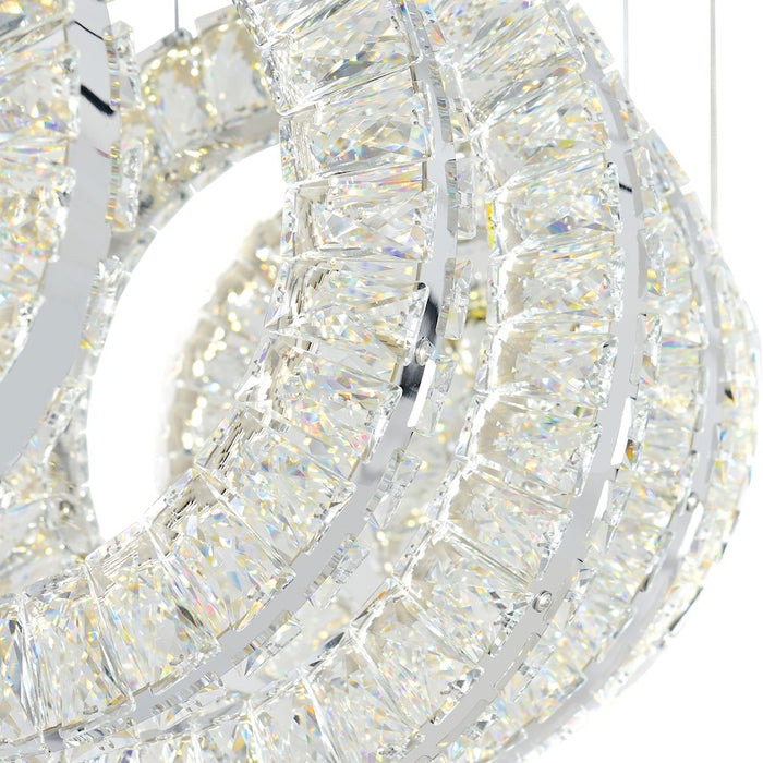 CWI Lighting Celina 26" Chandelier, Chrome