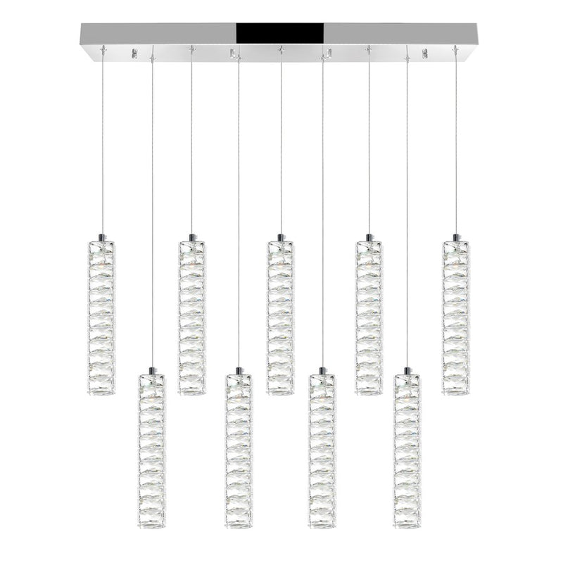 CWI Lighting Celina 32" Chandelier, Chrome