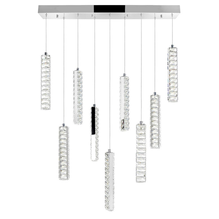 CWI Lighting Celina 32" Chandelier, Chrome