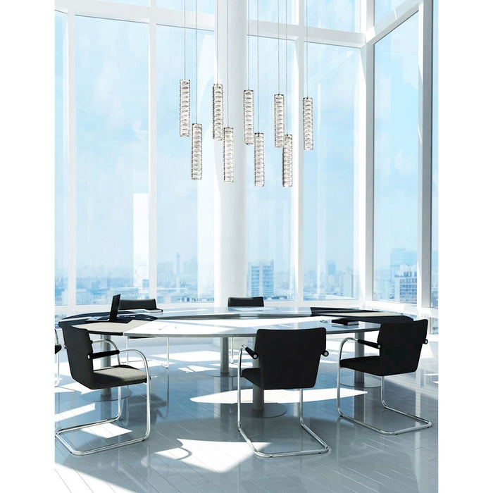 CWI Lighting Celina 32" Chandelier, Chrome
