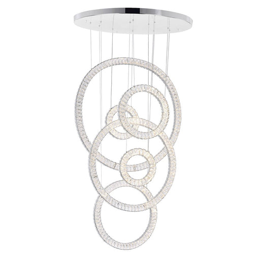 CWI Lighting Celina 34" Down Chandelier, Chrome