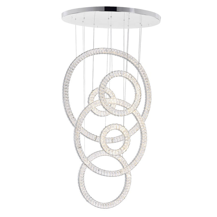 CWI Lighting Celina 34" Down Chandelier, Chrome