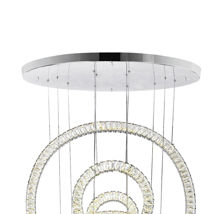 CWI Lighting Celina 34" Down Chandelier, Chrome
